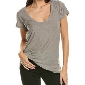 Standard James Perse cap sleeve scoop-neck t-shirt in Concrete